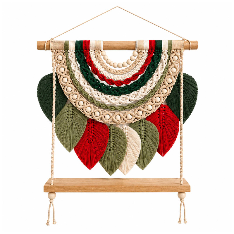 شلف دیواری مدل برگ مکرومه کد 0022