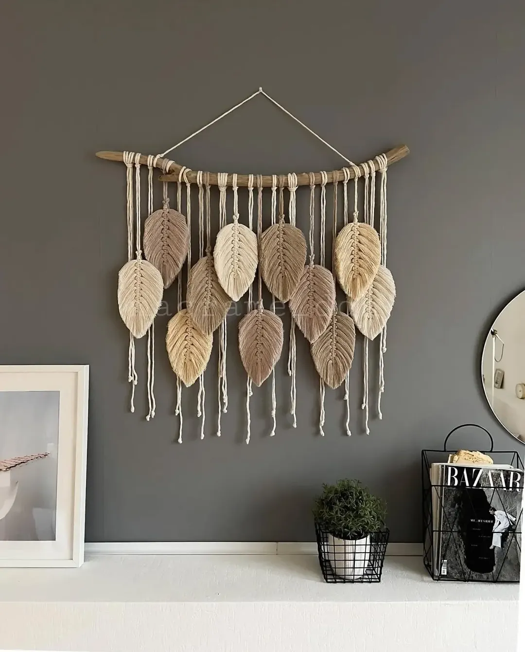 دیوارکوب مکرومه طرح برک کد 22