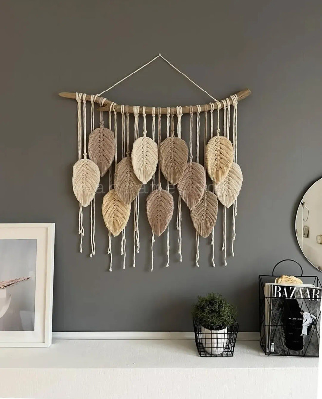 دیوارکوب مکرومه طرح برک کد 22